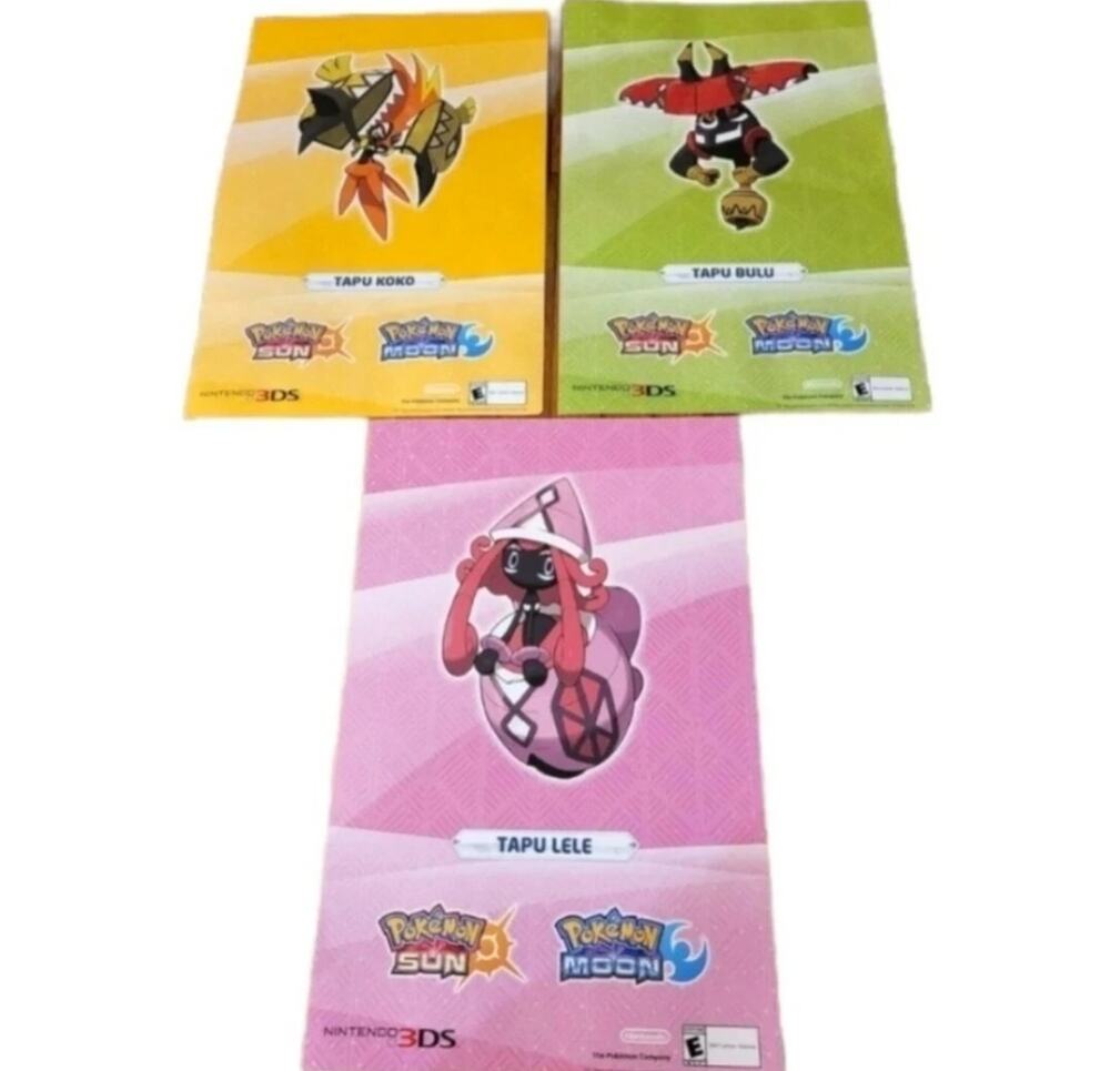 Nintendo 3DS Pokemon Moon And Sun Promo Posters